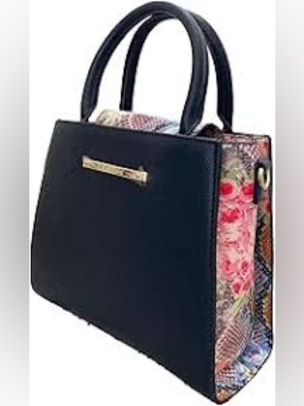 Betsey Johnson XO Chloe Floral Faux Snake Satchel Bag